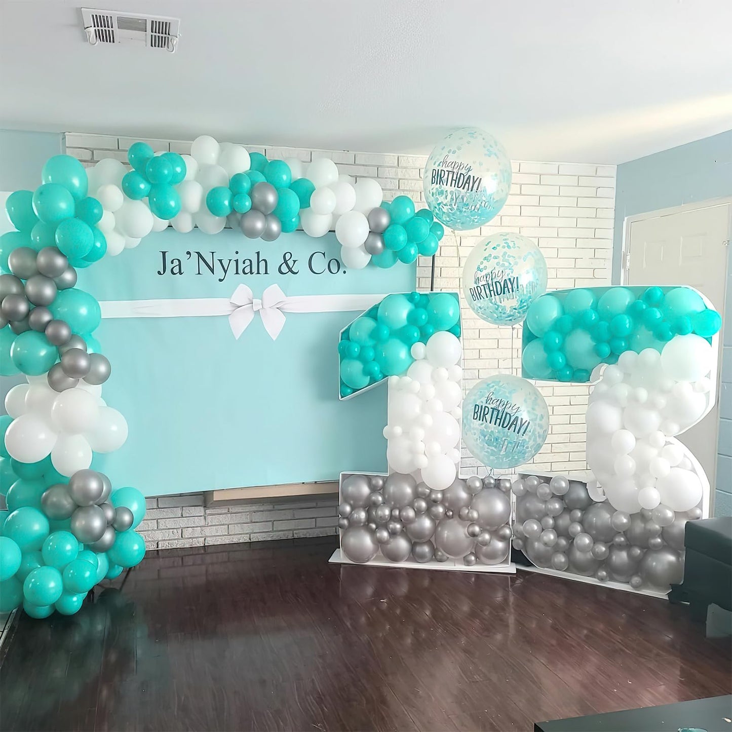 PartyWoo Teal Balloons 100pcs - 12in Turquoise Latex for Party Decor