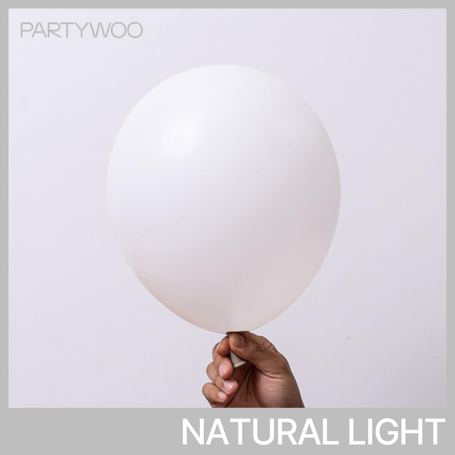 PartyWoo White Balloons - 100pcs Matte Latex Arch Kit (18/12/10/5in) for Weddings & Celebrations