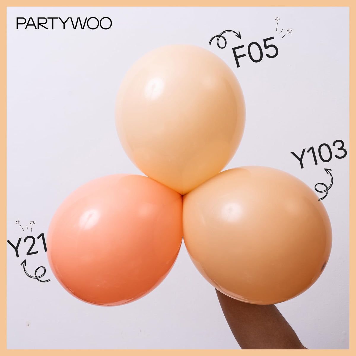 PartyWoo Nude Balloons 50 Pcs – 12 Inch Apricot Beige Latex for Neutral Wedding Baby Shower and Party Decor