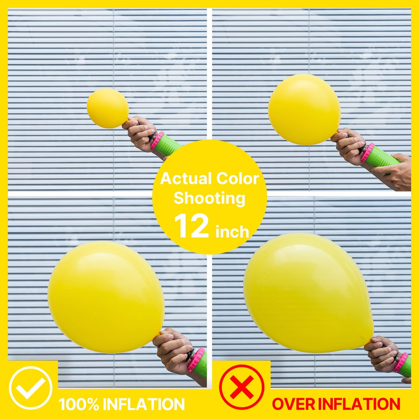 PartyWoo Yellow Balloons 120pcs | Matte Latex Balloon Arch Kit for Celebrations