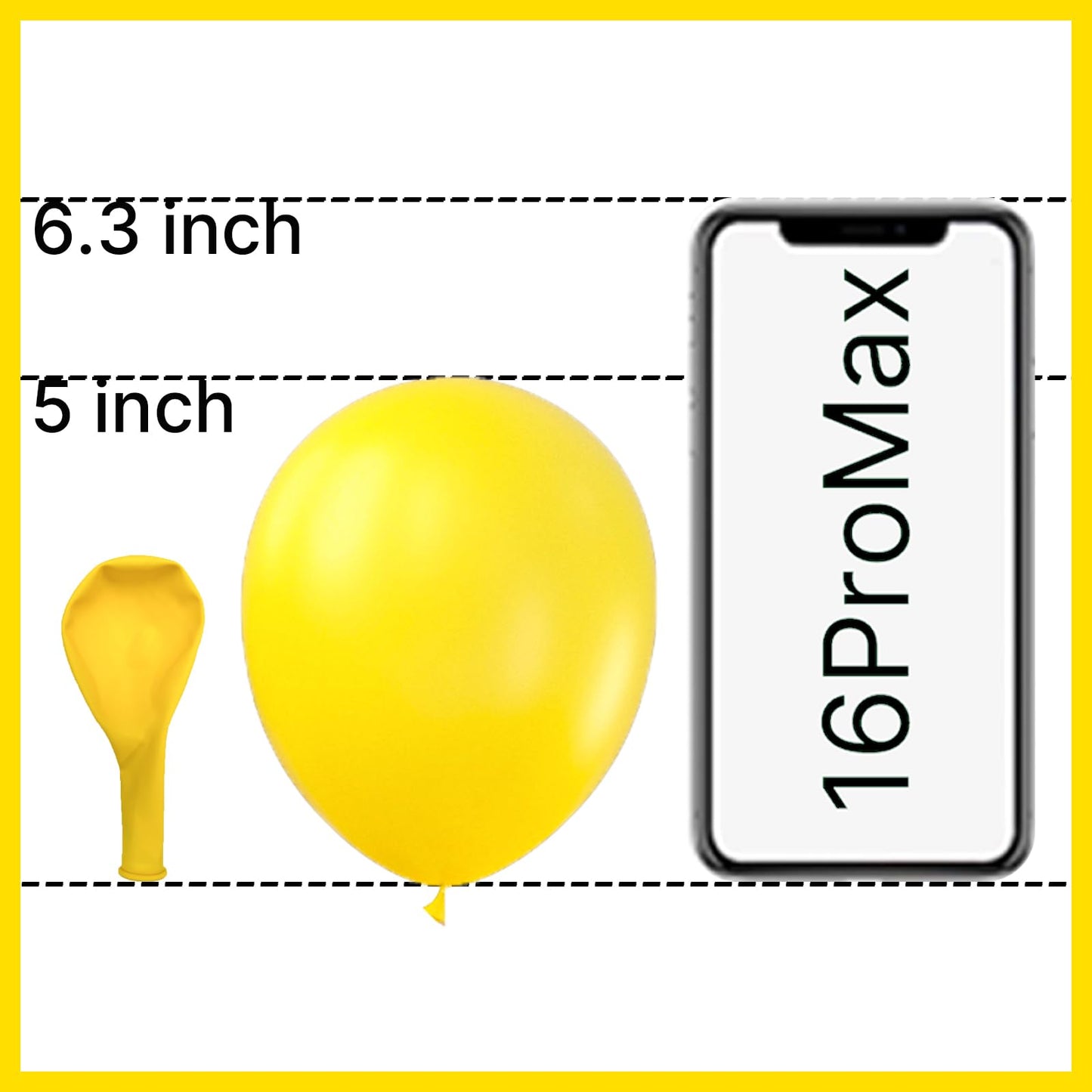 PartyWoo Yellow Balloons 50pcs | 5 Inch Matte Latex for Birthday, Baby Shower & More