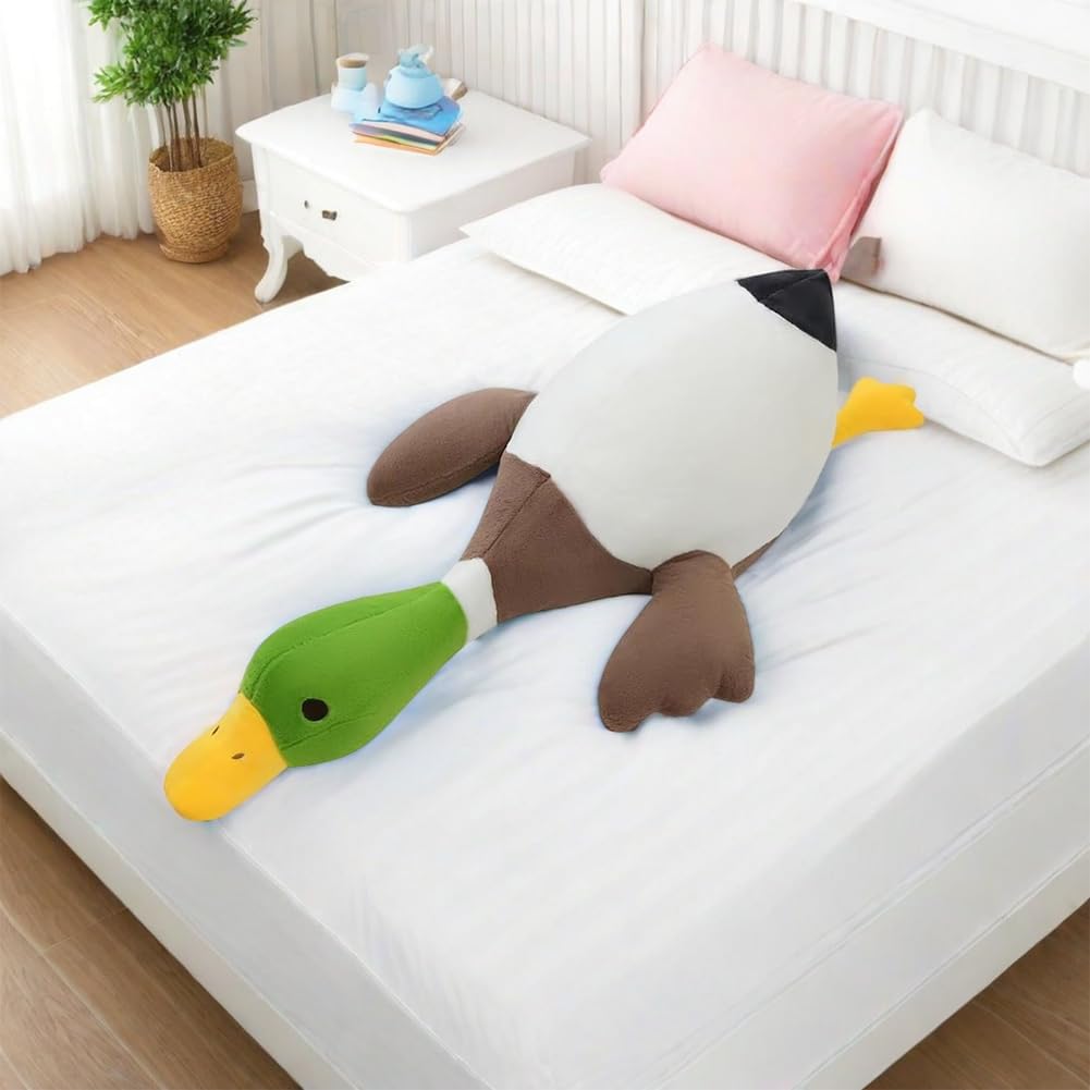 Pasrdqoyp Mallard Duck Plush – Giant 39.3in Hugging Pillow & Plush Toy
