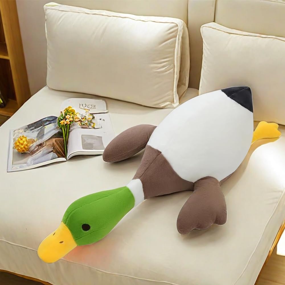 Pasrdqoyp Mallard Duck Plush – Giant 39.3in Hugging Pillow & Plush Toy