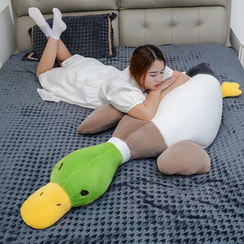 Pasrdqoyp Mallard Duck Plush – Giant 39.3in Hugging Pillow & Plush Toy