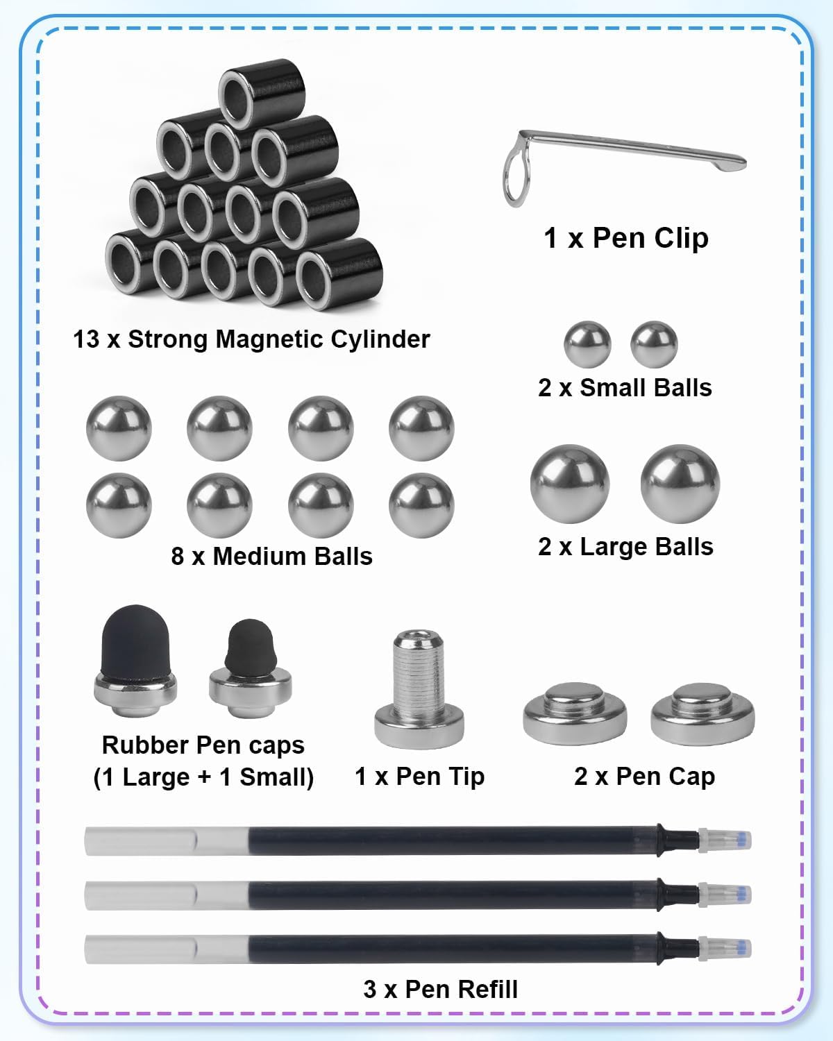 PASTACO Magnetic Fidget Pen – Stocking Stuffers for Teens & Adults | Fun Desk Gadget