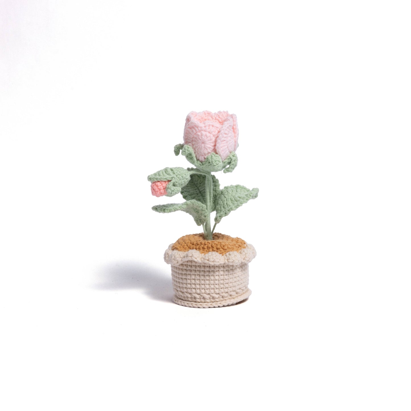 Cozy Crochet Heart Rose Plant – Handmade Amigurumi Gift for Loved Ones