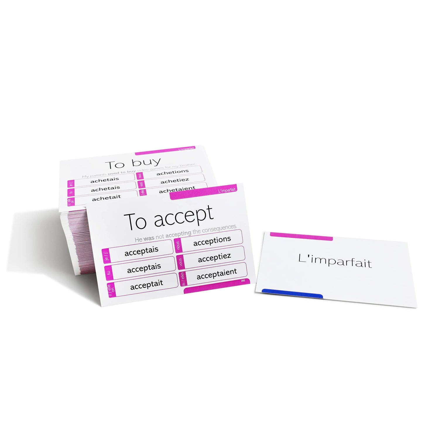 Pat's Flash Cards - 800 French Conjugation Cards (200 Verbs, 11 Tenses)