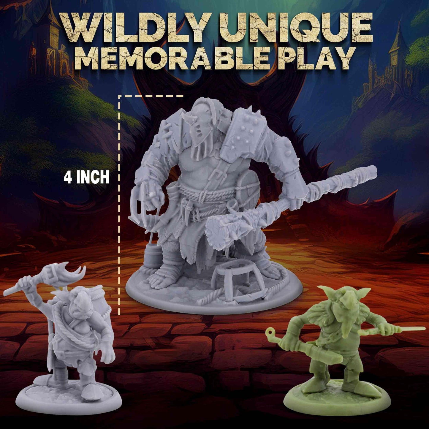 Path Gaming Fantasy Goblins Set – 46 Unpainted 28mm DND Miniatures for D&D & RPGs