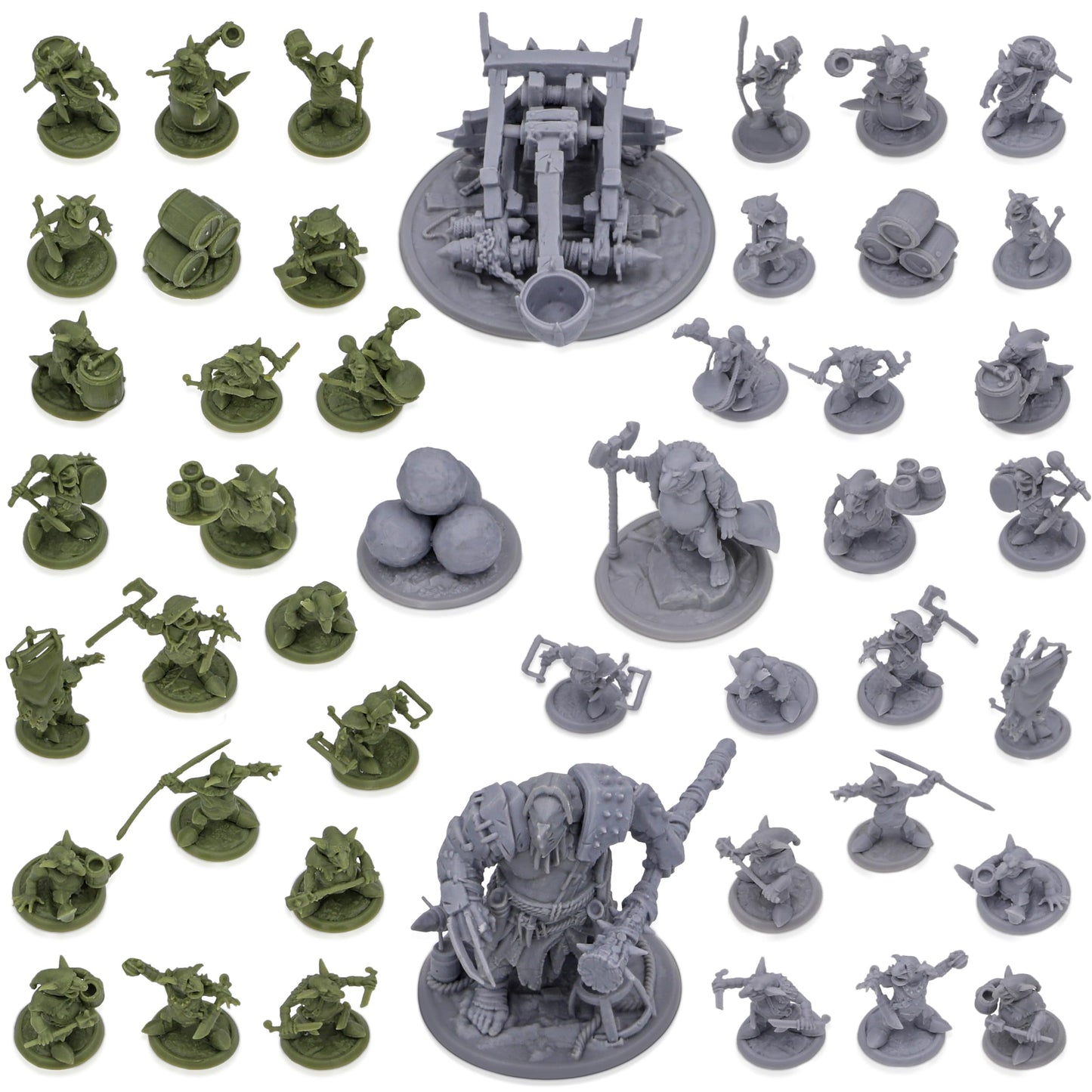 Path Gaming Fantasy Goblins Set – 46 Unpainted 28mm DND Miniatures for D&D & RPGs