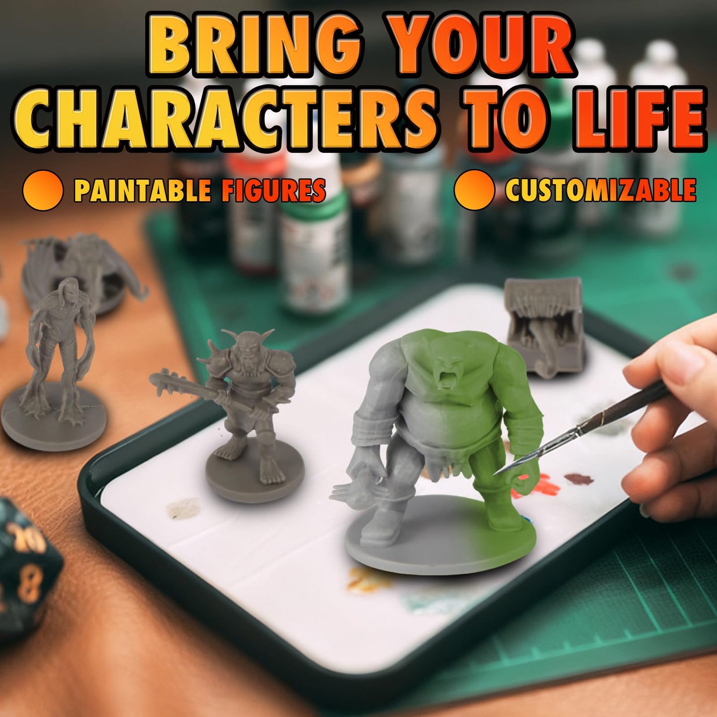 Path Gaming: 50 Unique Fantasy Miniatures for D&D & RPGs | Unpainted 28mm Figures