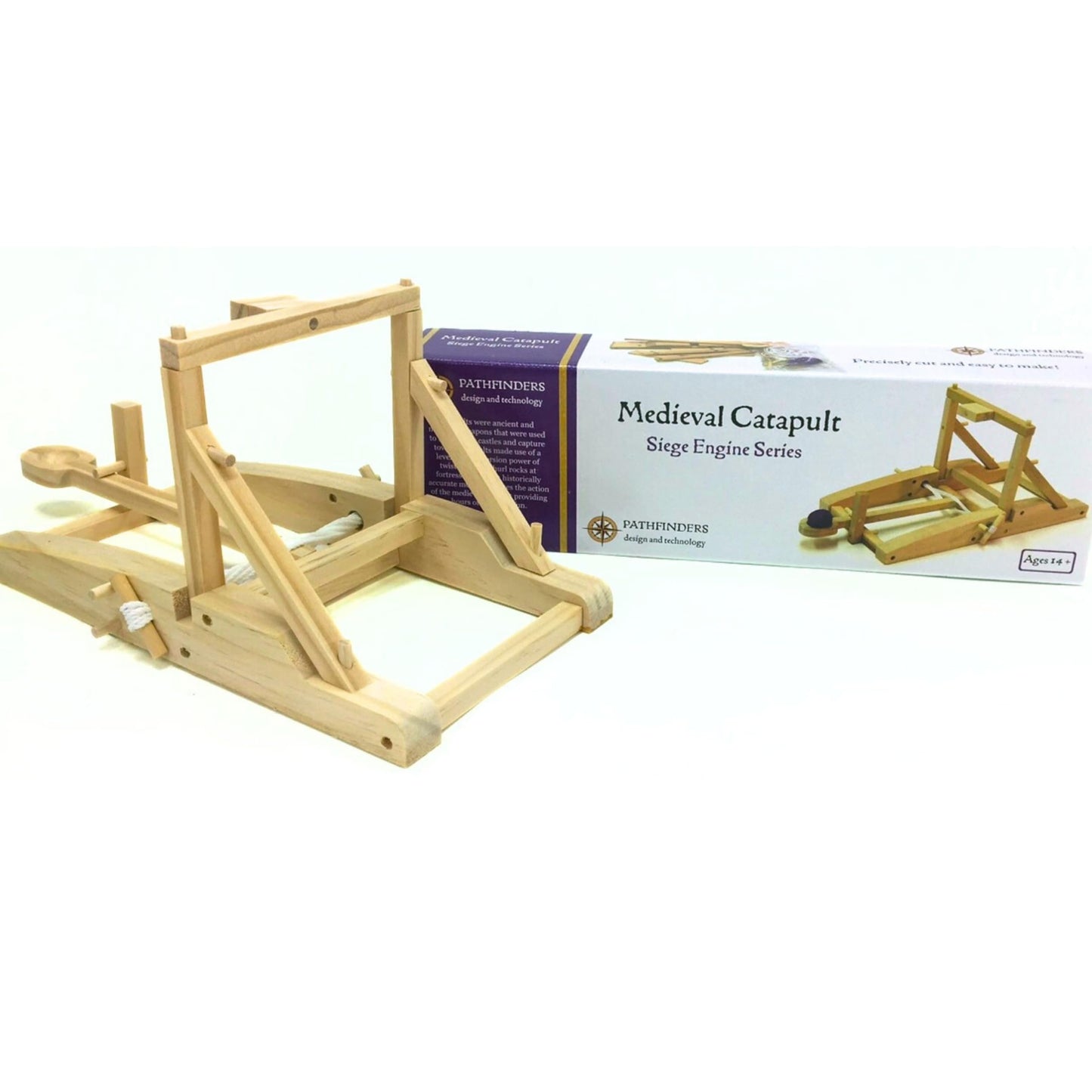 Pathfinders Medieval Catapult STEM Kit | Wooden Catapult Model