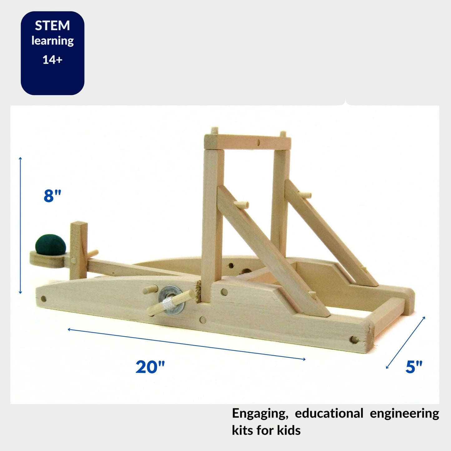 Pathfinders Medieval Catapult STEM Kit | Wooden Catapult Model