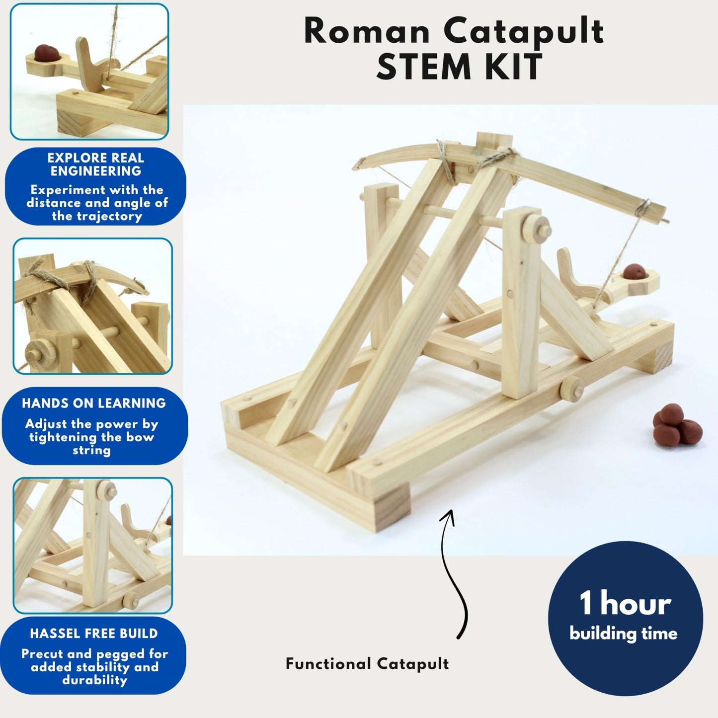 Pathfinders Roman Catapult STEM Kit | Ancient Siege Engine Series