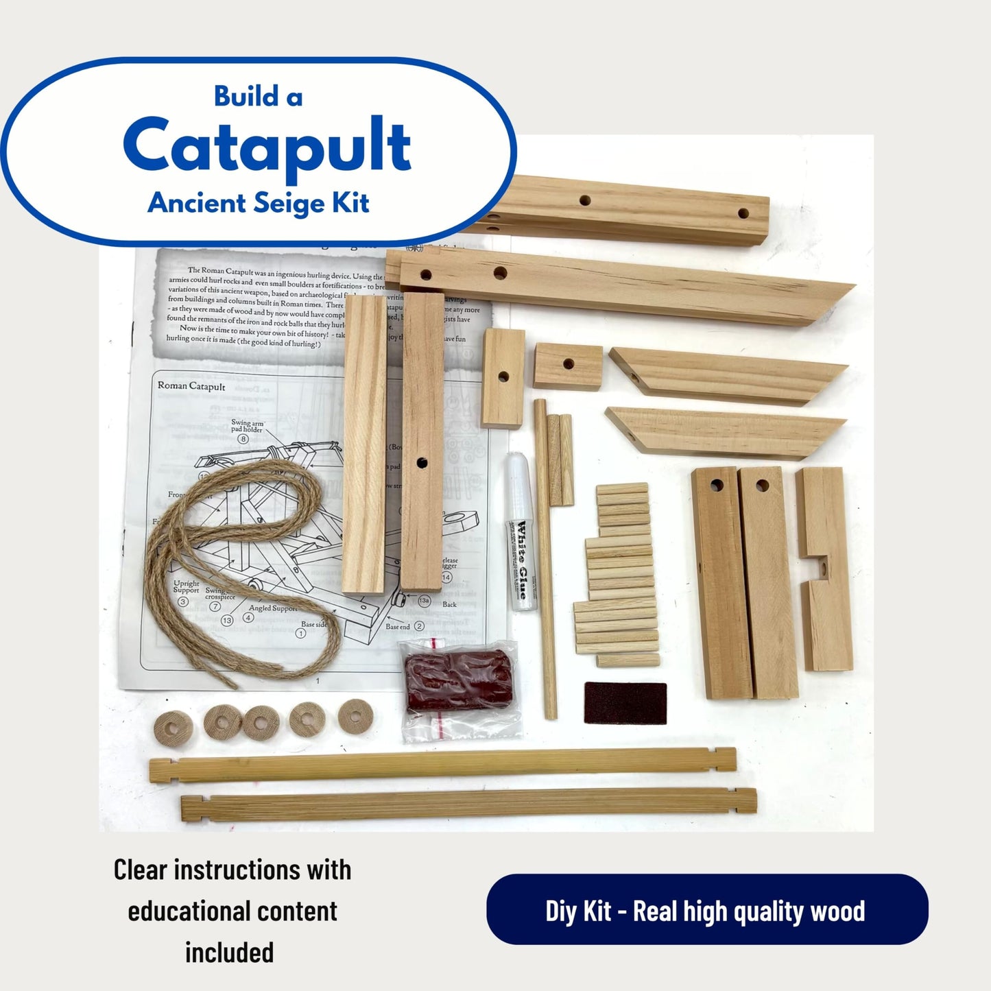 Pathfinders Roman Catapult STEM Kit | Ancient Siege Engine Series