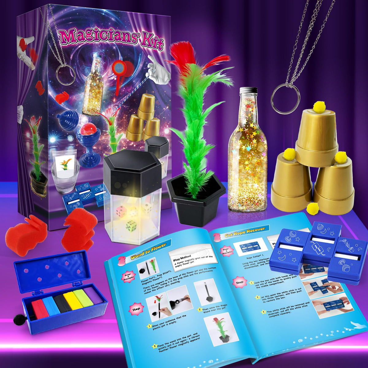 PATIFEED Kids Magic Kit: Easy Tricks with Step-by-Step Instructions for Ages 6-12