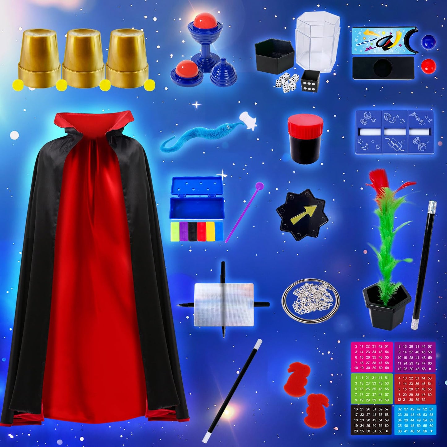 PATIFEED Magic Kit for Kids 6-12 | Beginner Magic Set with Costume