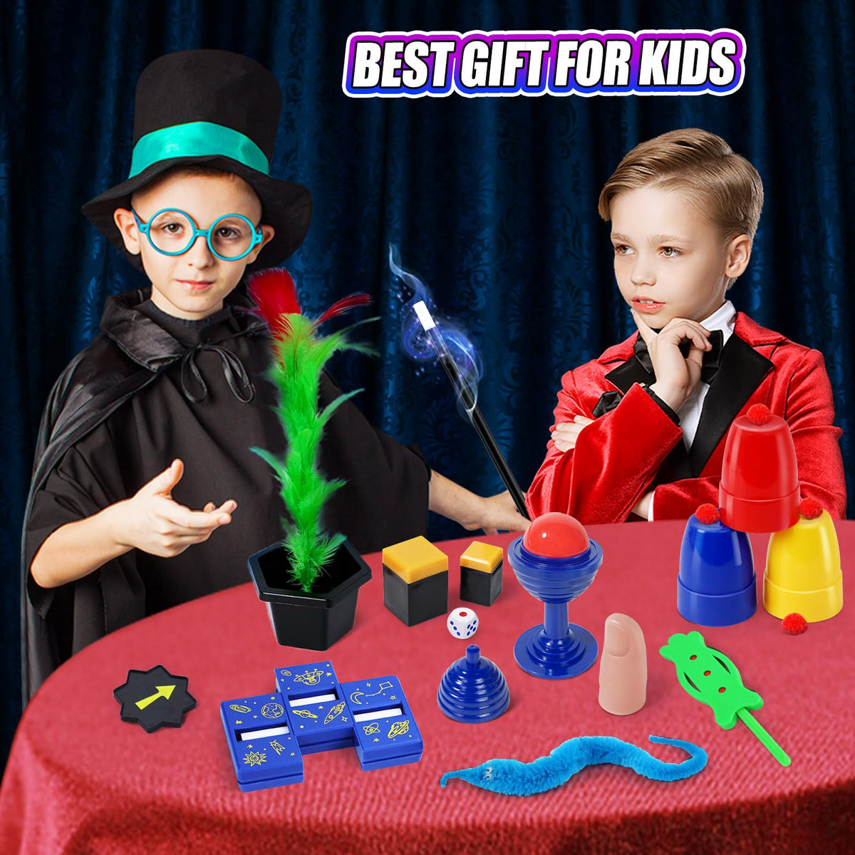 PATIFEED Magic Kit – 40+ Tricks for Kids 6-8 | Beginner Magic Set Gift