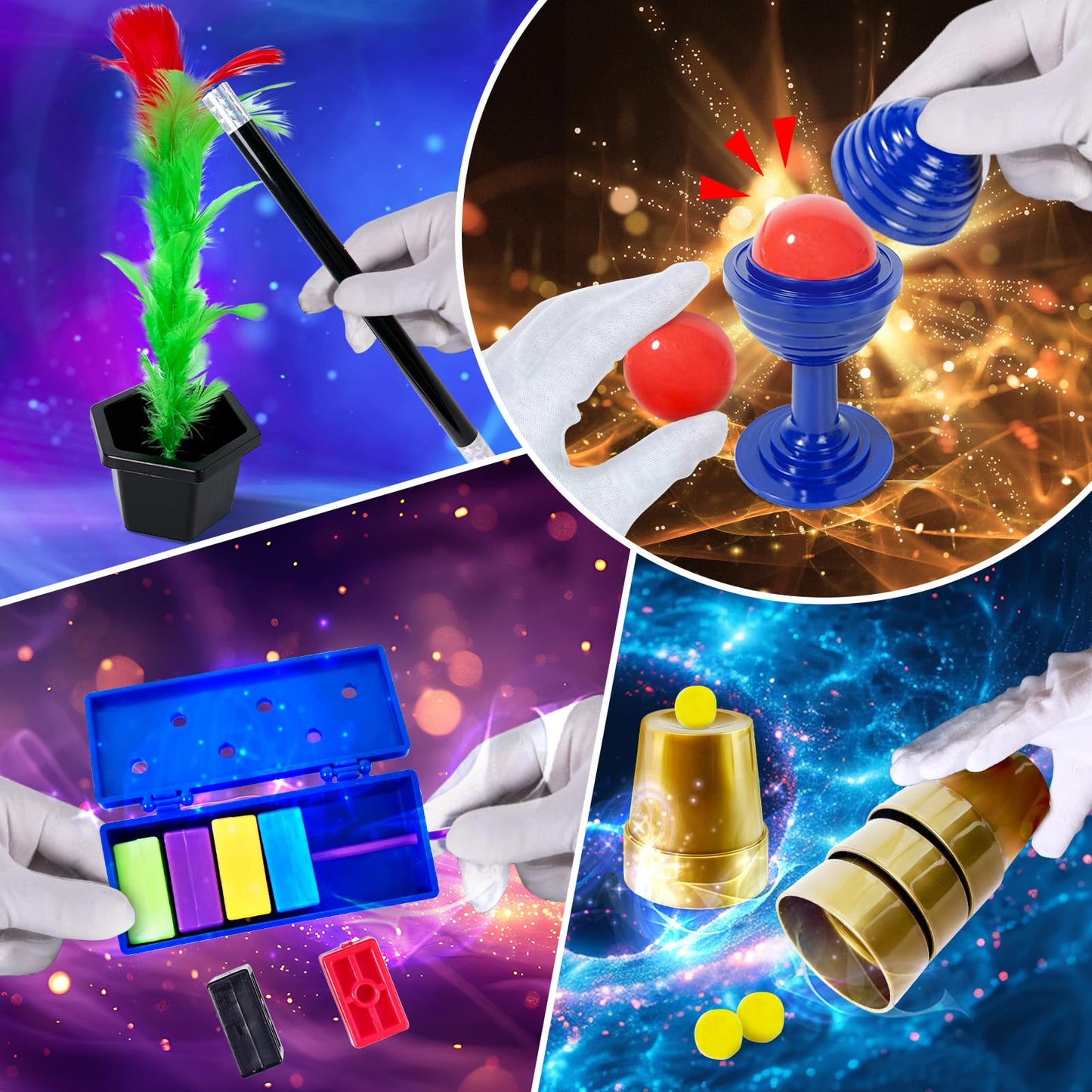 PATIFEED Magic Kit for Kids 6-12 | Beginner Magic Set with Costume