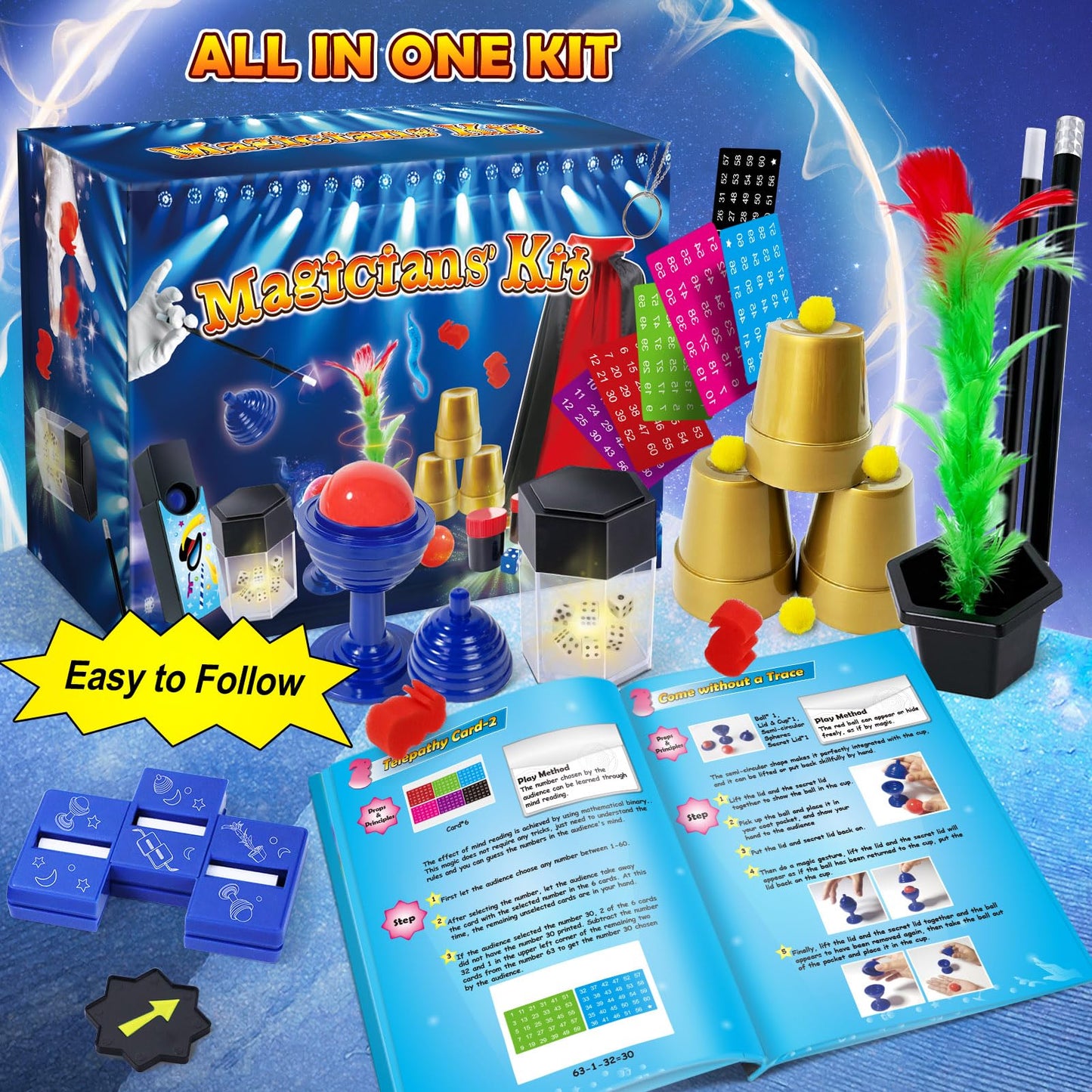 PATIFEED Magic Kit for Kids 6-12 | Beginner Magic Set with Costume