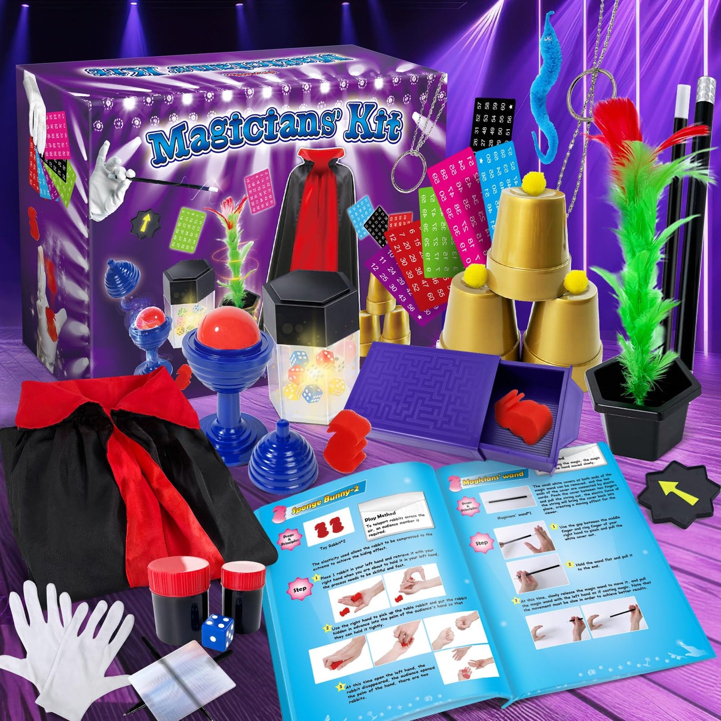 PATIFEED Magic Kit for Kids - Magic Tricks & Costume Set (Ages 6-12)
