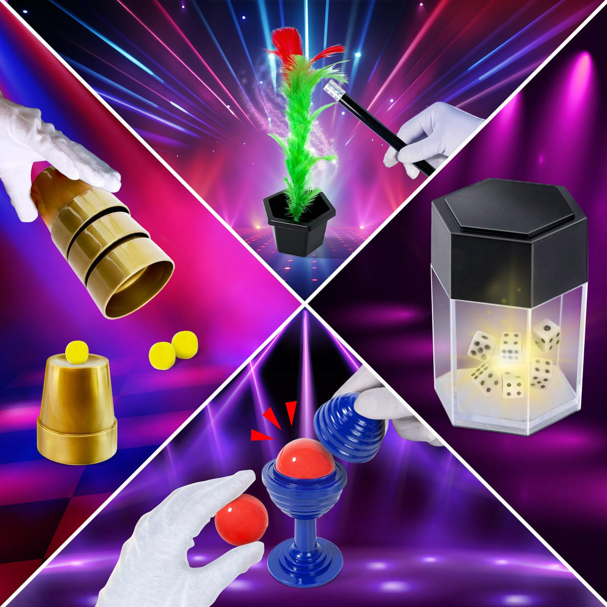 PATIFEED Magic Kit for Kids – 50+ Tricks with Easy Instructions | Beginner-Friendly Magic Set