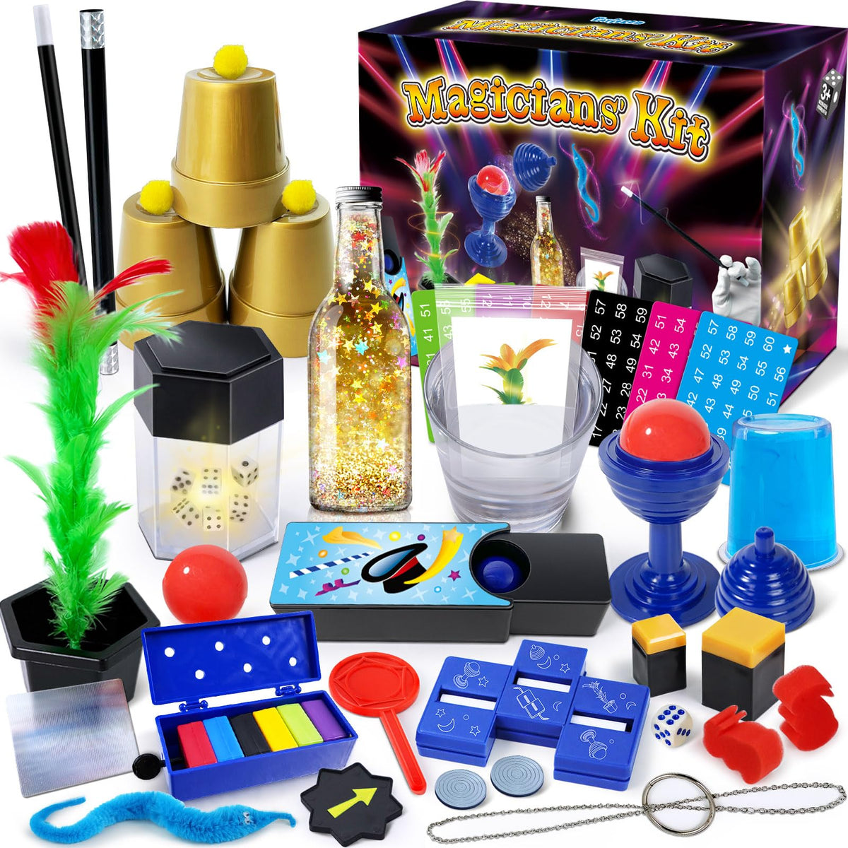 PATIFEED Magic Kit for Kids – 50+ Tricks with Easy Instructions | Beginner-Friendly Magic Set