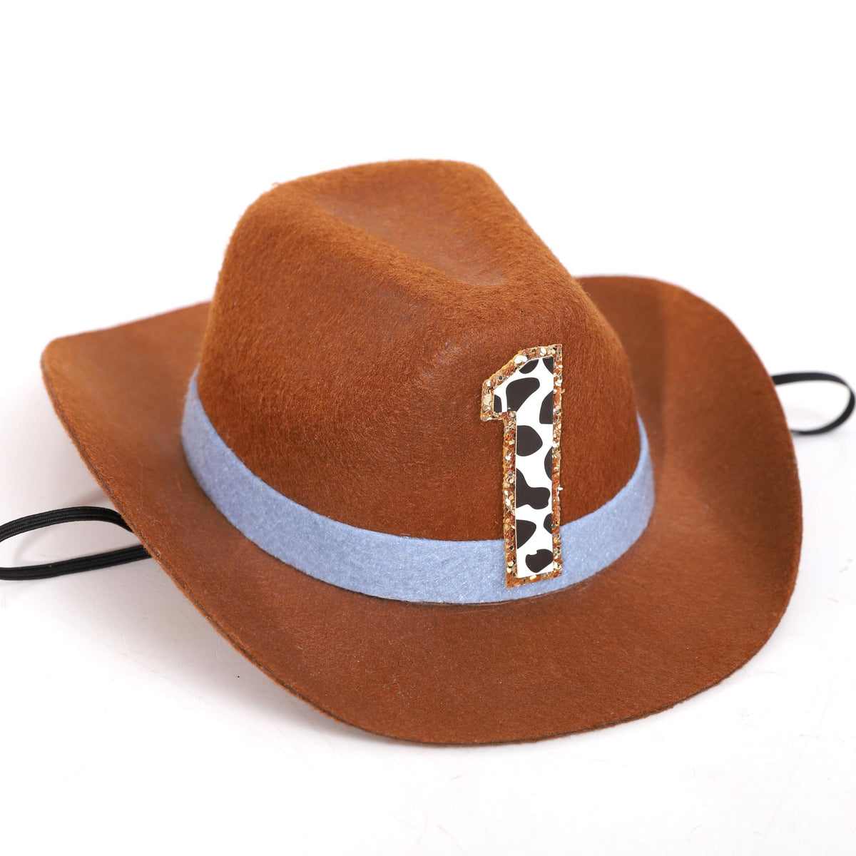 PATRDIO Cowboy 1st Birthday Hat – Western Style Photo Props & Party Decor (Blue)