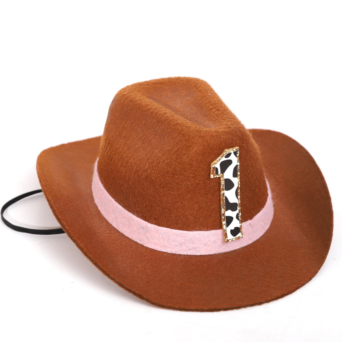 PATRDIO Cowboy First Birthday Hat - Pink Western Photo Prop for Baby