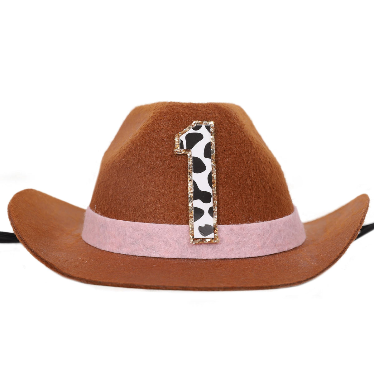 PATRDIO Cowboy First Birthday Hat - Pink Western Photo Prop for Baby