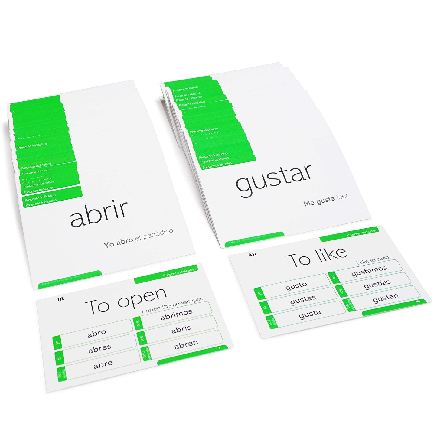 800 Spanish Conjugation Flash Cards – 200 Verbs with Full Examples in 9 Tenses | Pat's Flash Cards
