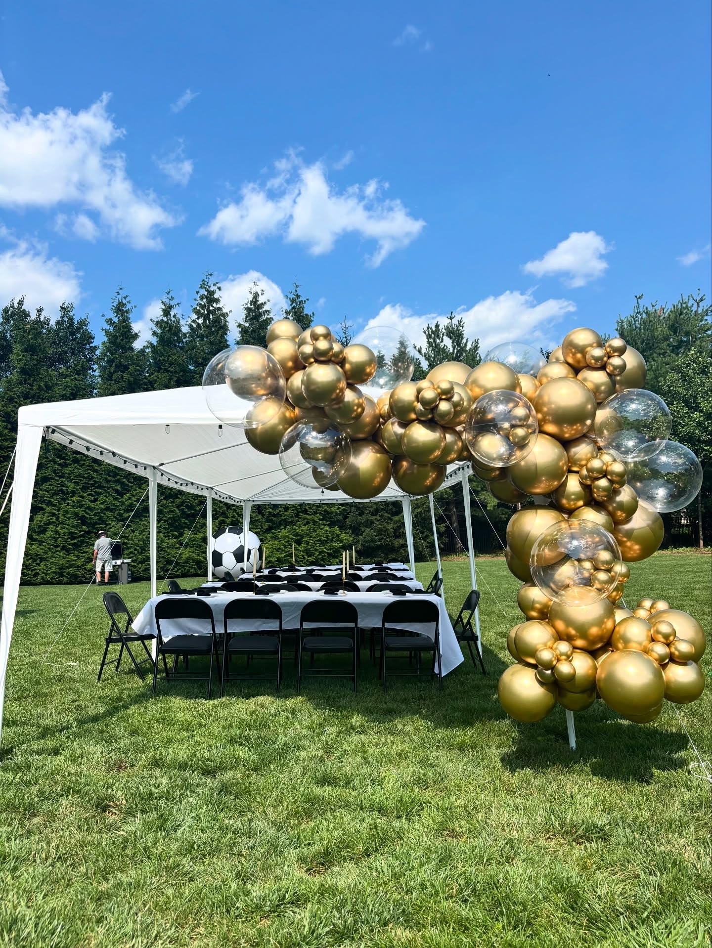 PATYDECRO Gold Latex Balloons – 55pcs, 12in, Ribbon Included | Birthday, Graduation, Baby Shower