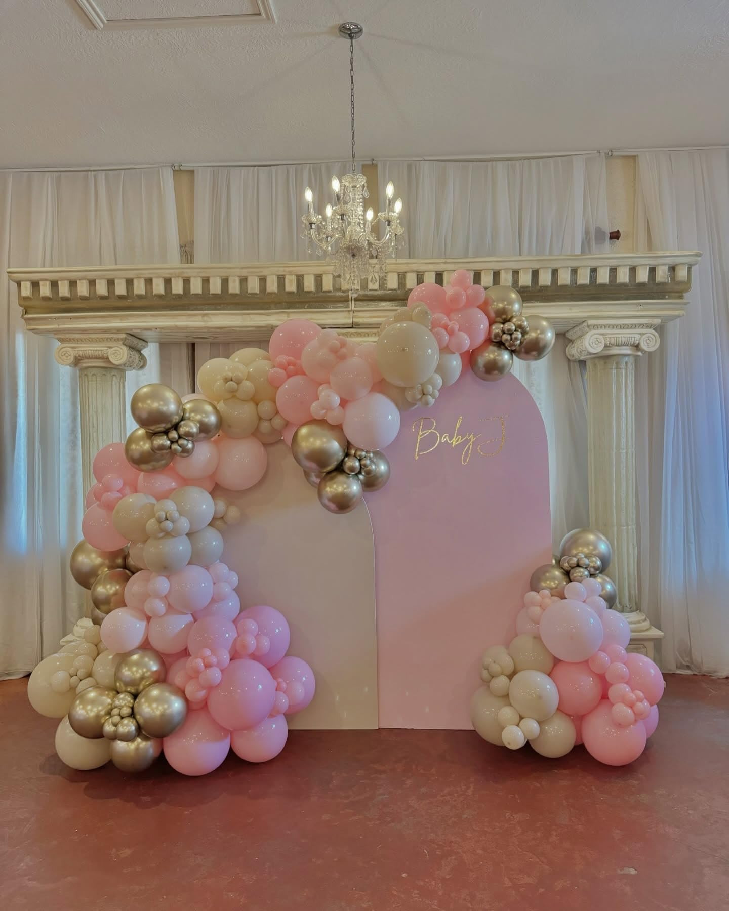 PATYDECRO Pink & Gold Confetti Balloons – 50pcs, 12in | Birthday, Baby Shower, Wedding Decor