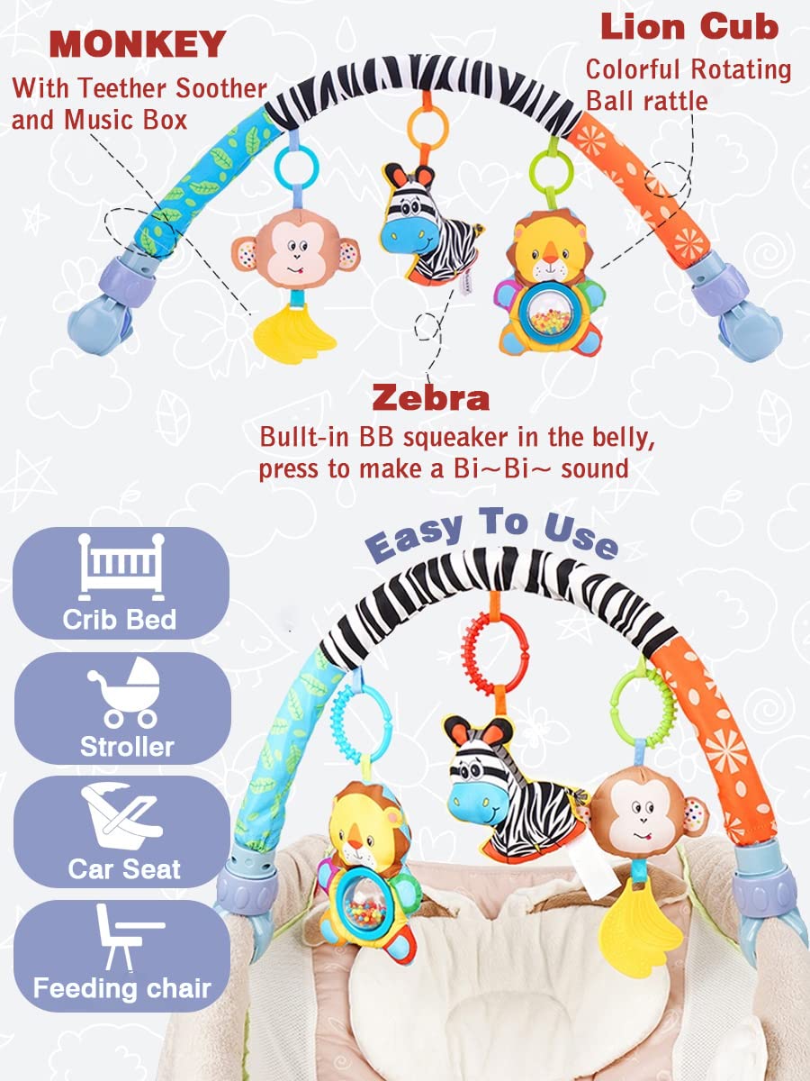 Pau1Hami1ton Baby Stroller Arch Toys & Car Seat Toys – S-19 Zebra