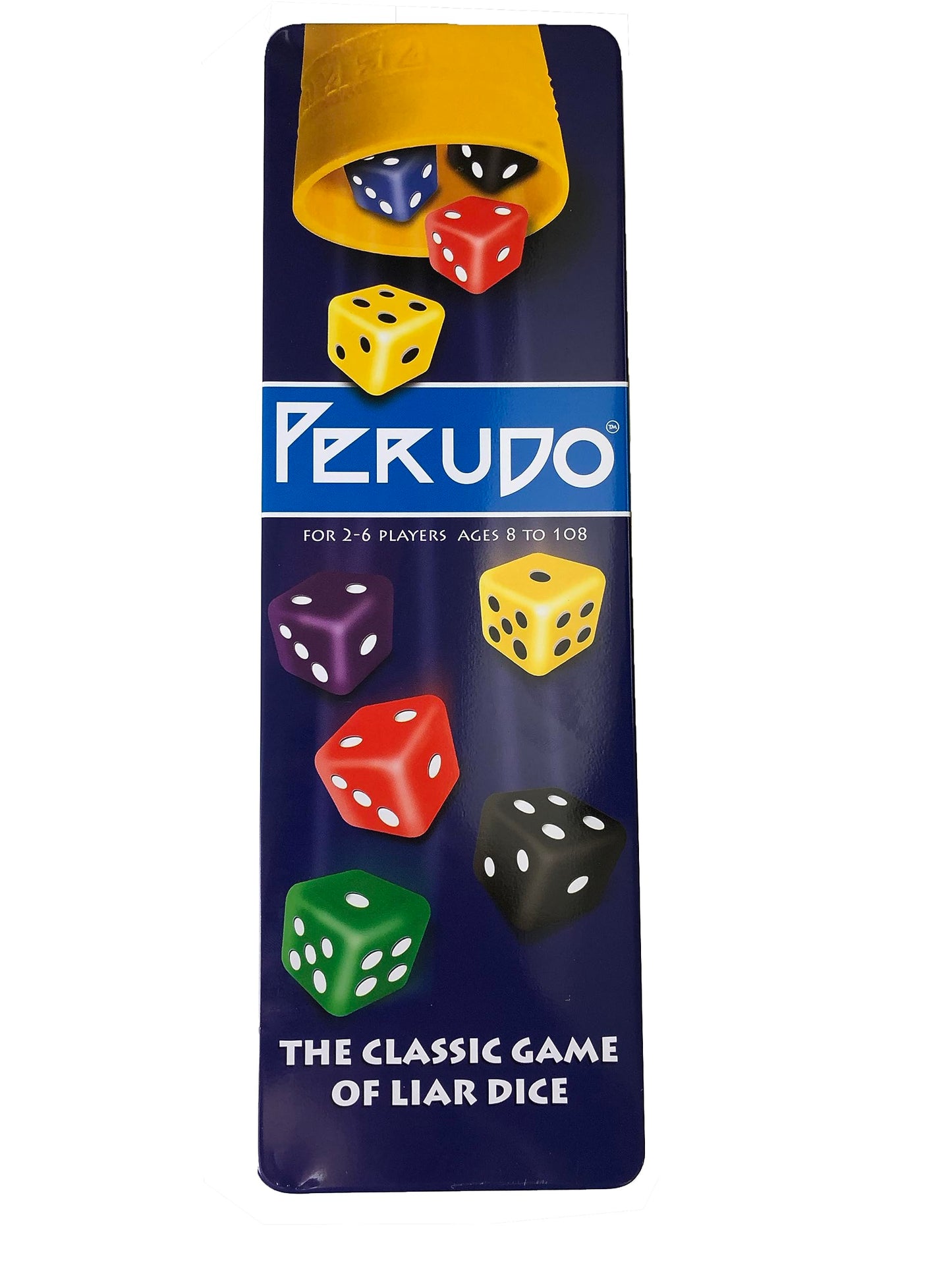 Paul Lamond Perudo Vertical Dice Game – Classic Liar Dice for 2–6 Players | Travel Tin