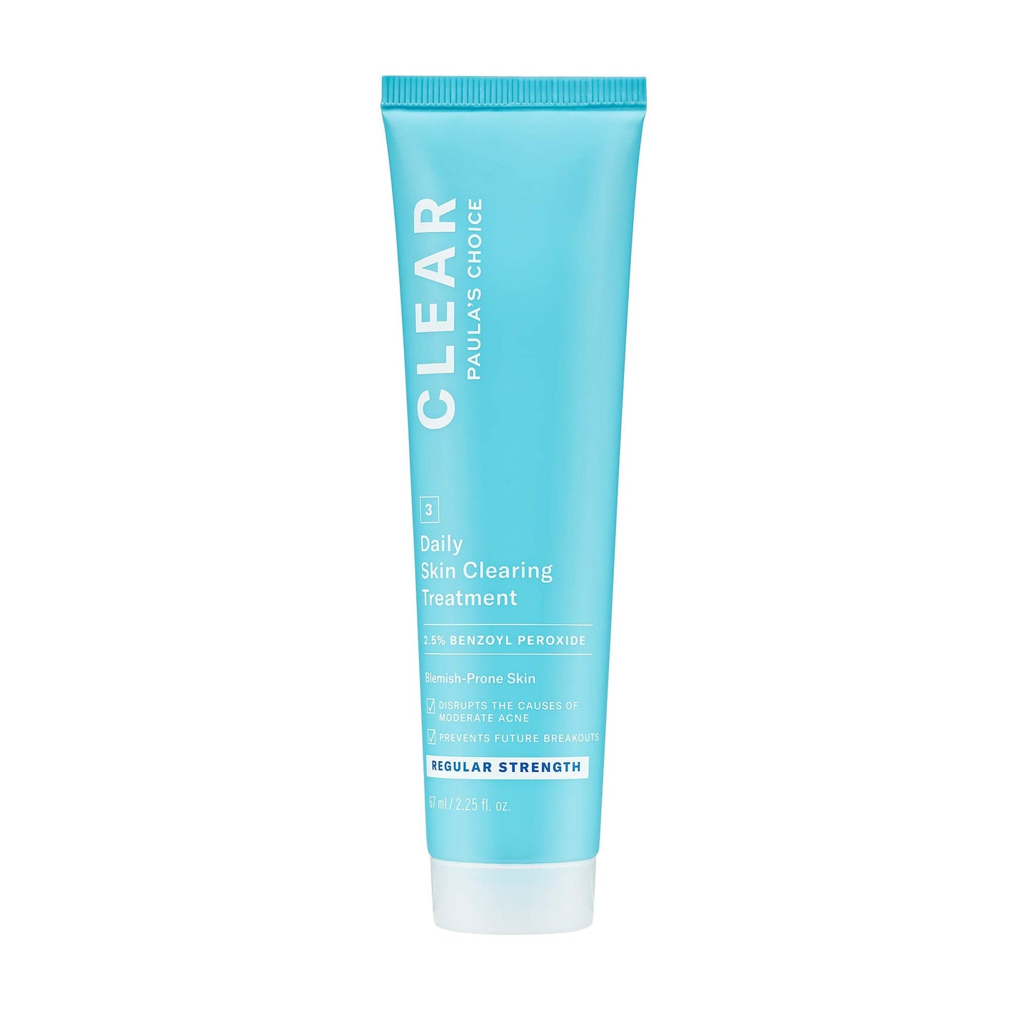 Paula's Choice CLEAR Daily Skin Clearing Cream – Fragrance-Free, All-Over Face Acne Treatment with Benzoyl Peroxide, 2.25 fl oz
