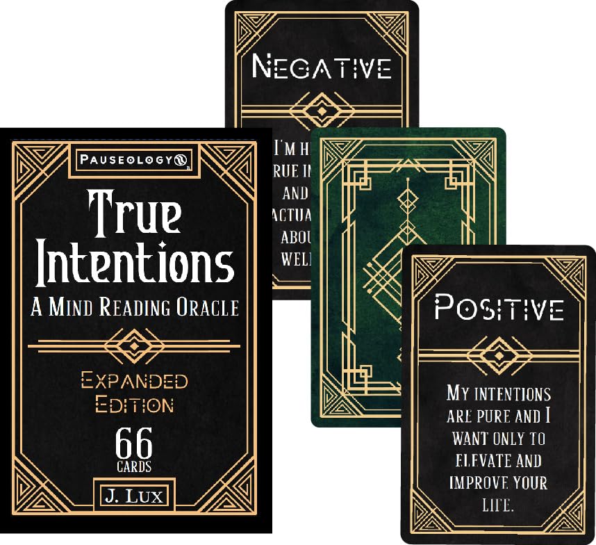 Pauseology True Intentions Expanded Edition: Mind Reading Oracle Deck with 66 Cards & Magnetic Keepsake Box