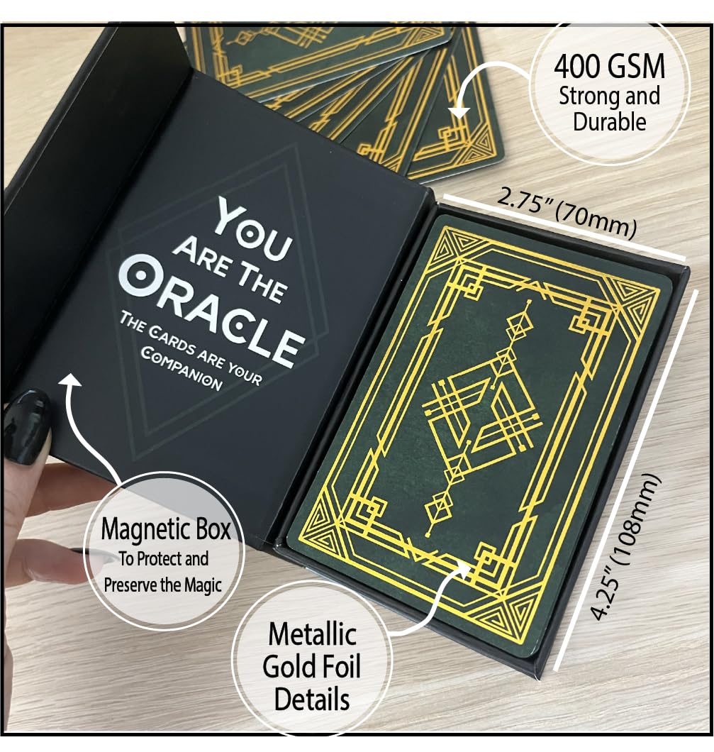 Pauseology True Intentions Expanded Edition: Mind Reading Oracle Deck with 66 Cards & Magnetic Keepsake Box