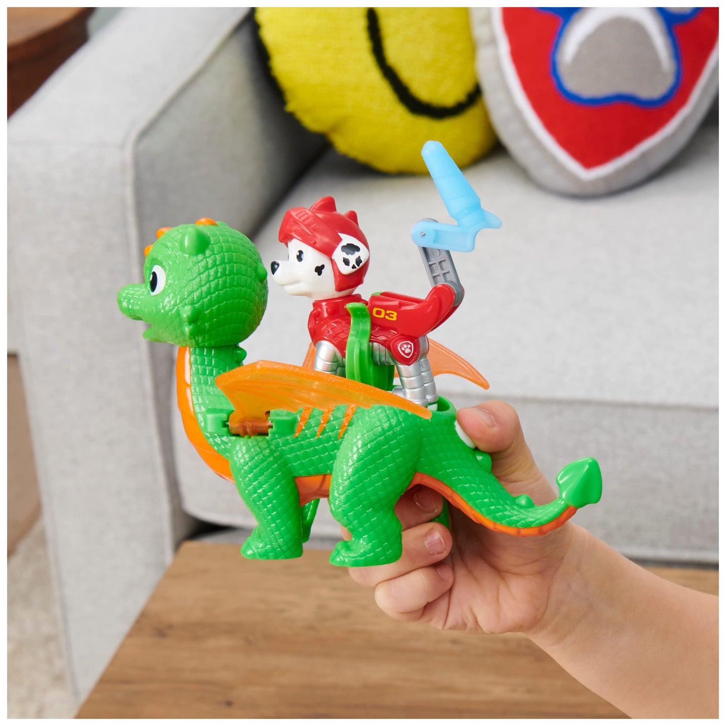 PAW Patrol Rescue Knights: Marshall & Dragon Jade Figures Set – 3+