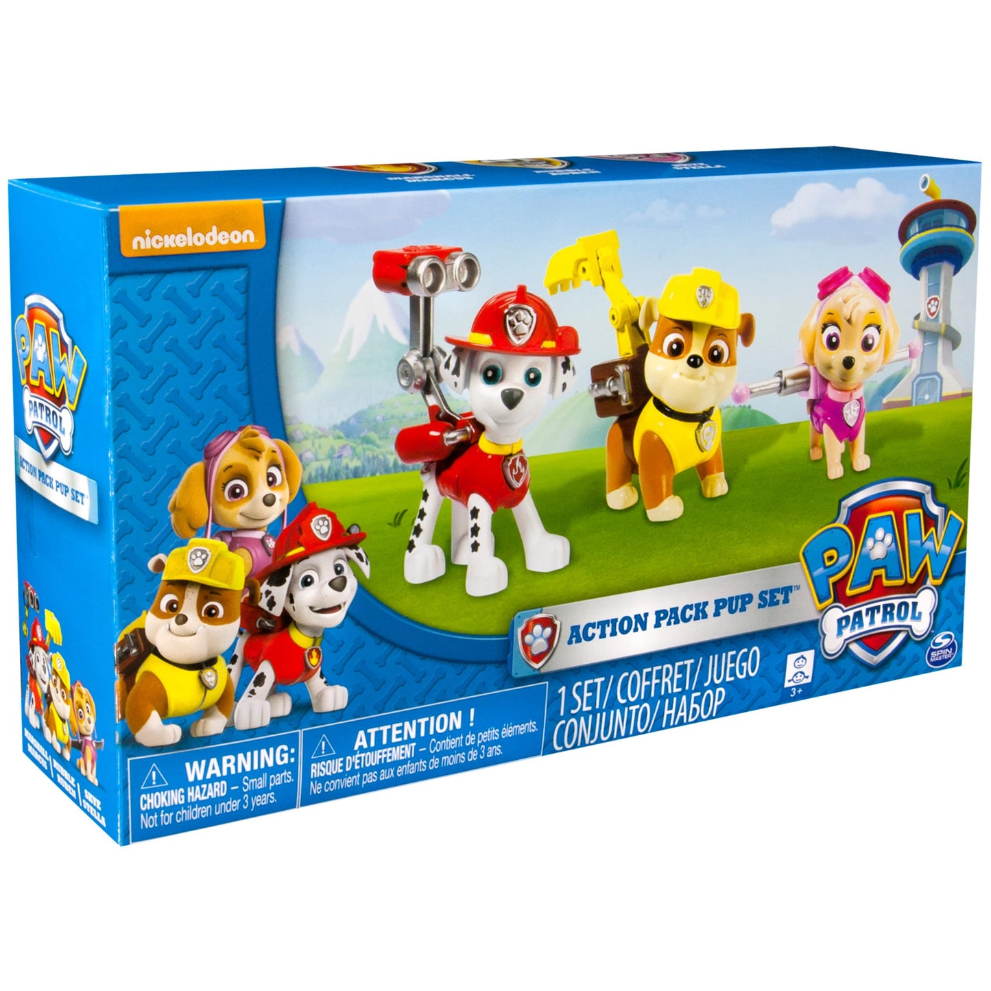 Paw Patrol Action Pack Pups 3pk Figure Set – Marshall, Skye & Rubble