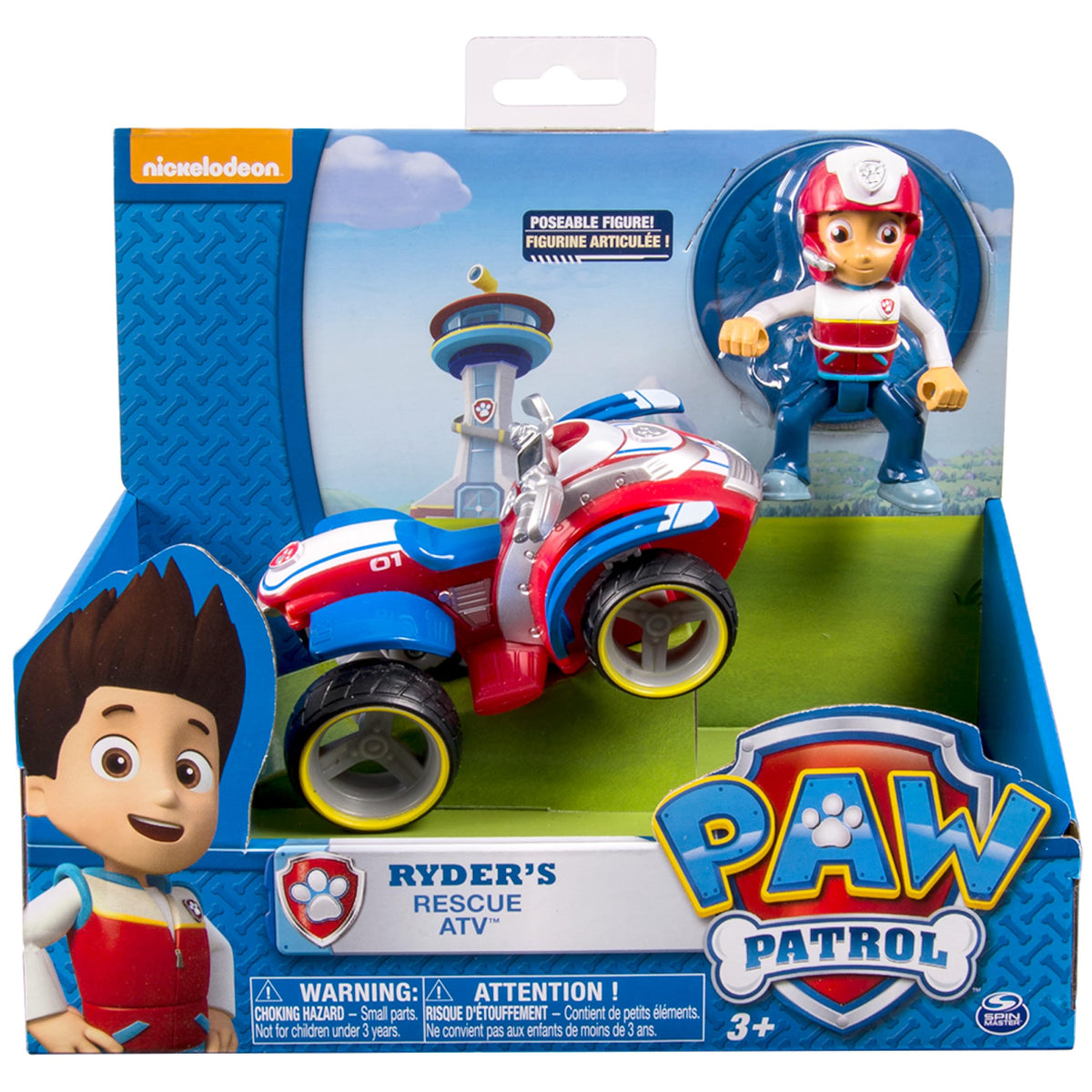 Paw Patrol Ryder's Rescue ATV | Figure & Vehicle with Real Working Wheels