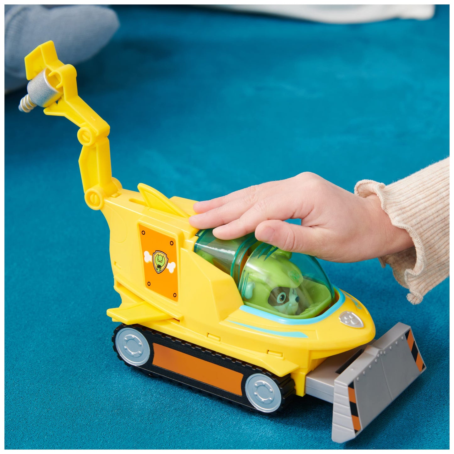 Paw Patrol Aqua Pups Rubble Transforming Hammerhead Shark Vehicle with Figure | Ages 3+