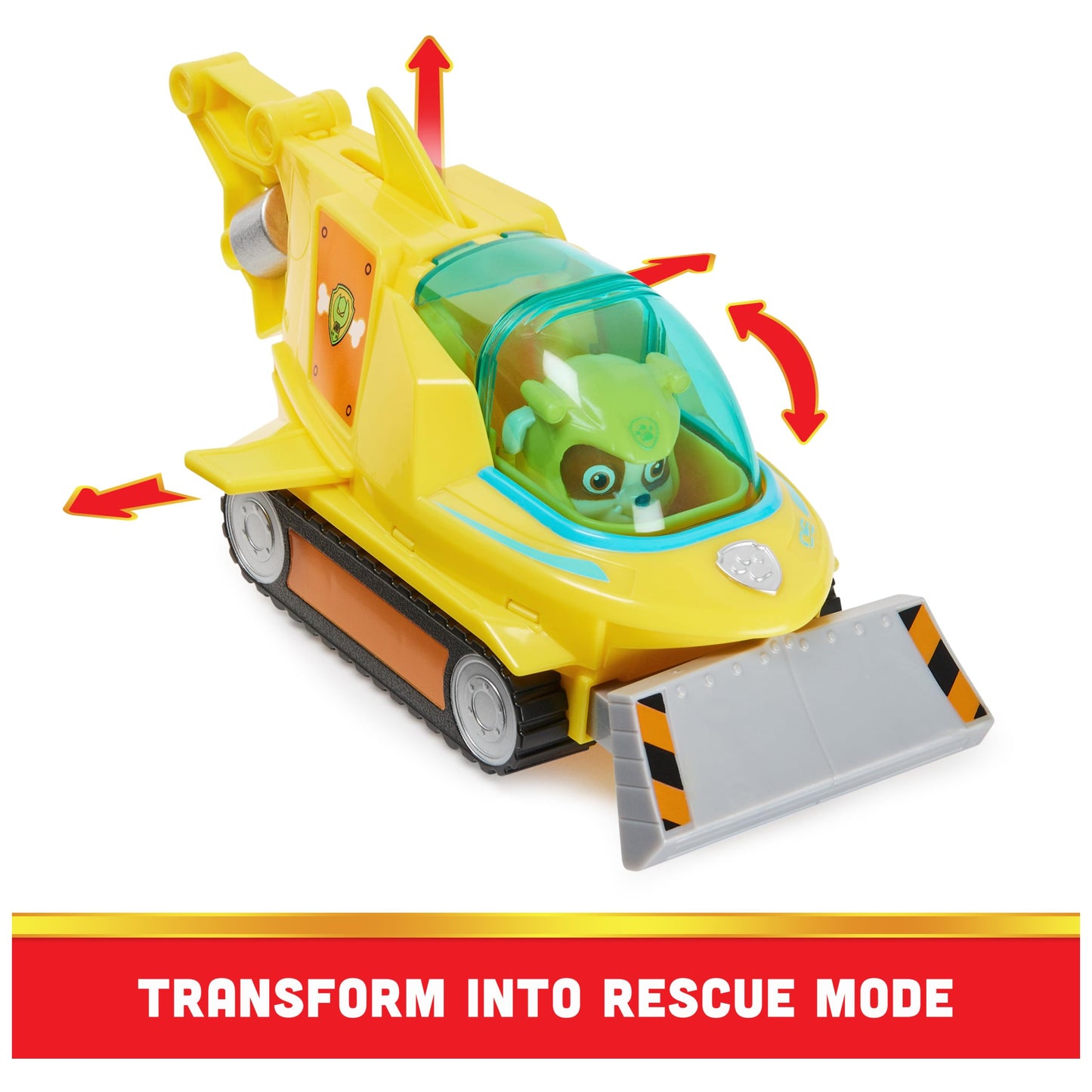 Paw Patrol Aqua Pups Rubble Transforming Hammerhead Shark Vehicle with Figure | Ages 3+