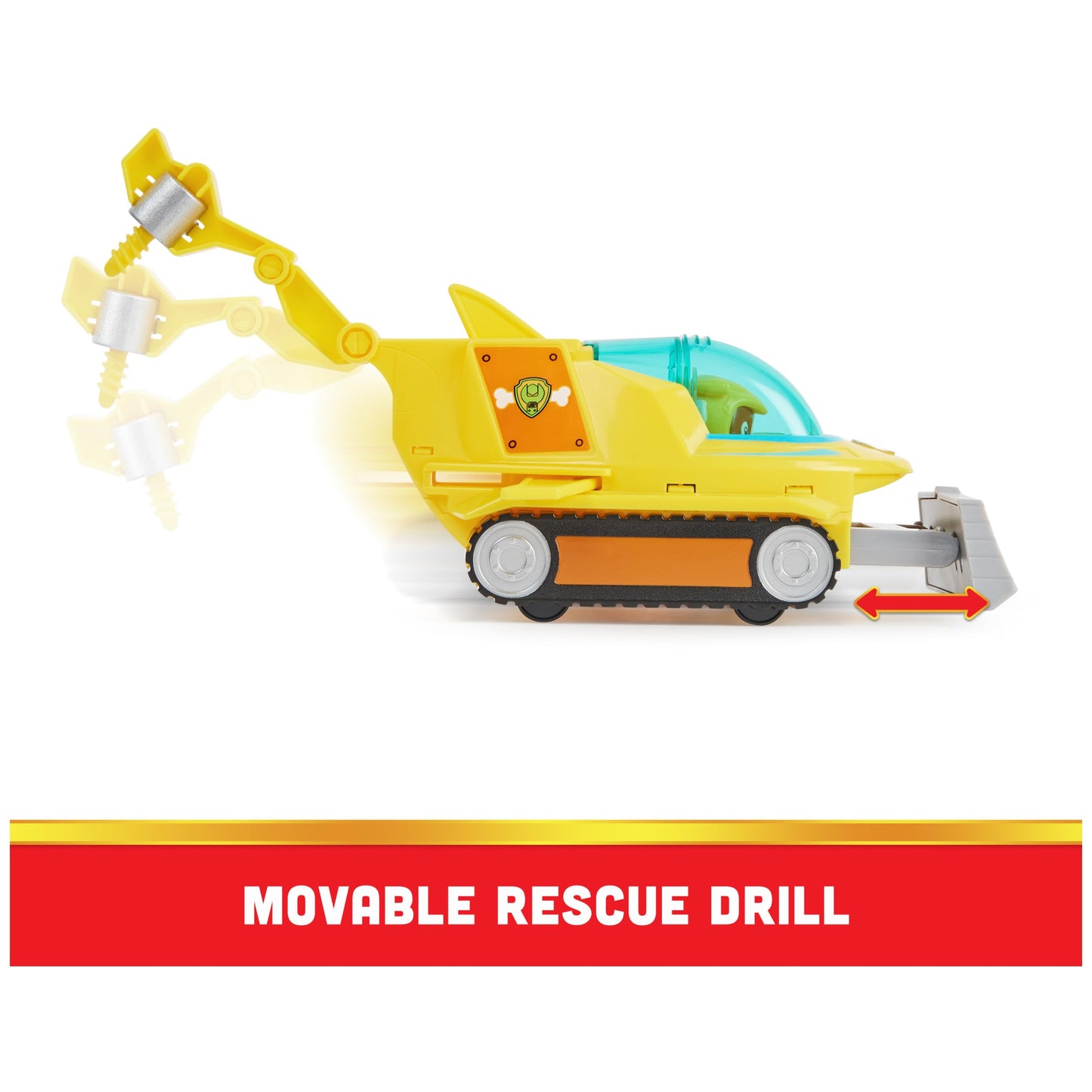 Paw Patrol Aqua Pups Rubble Transforming Hammerhead Shark Vehicle with Figure | Ages 3+