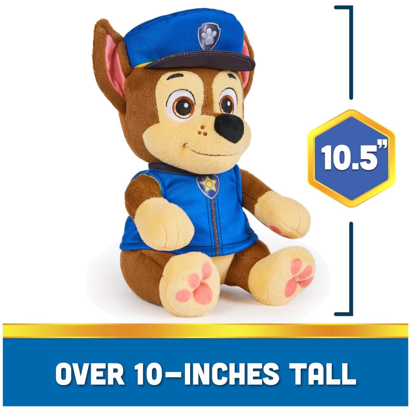 Paw Patrol Bedtime Plush Chase – 10-Inch Reversible Outfit Plush Toy for Kids 3+