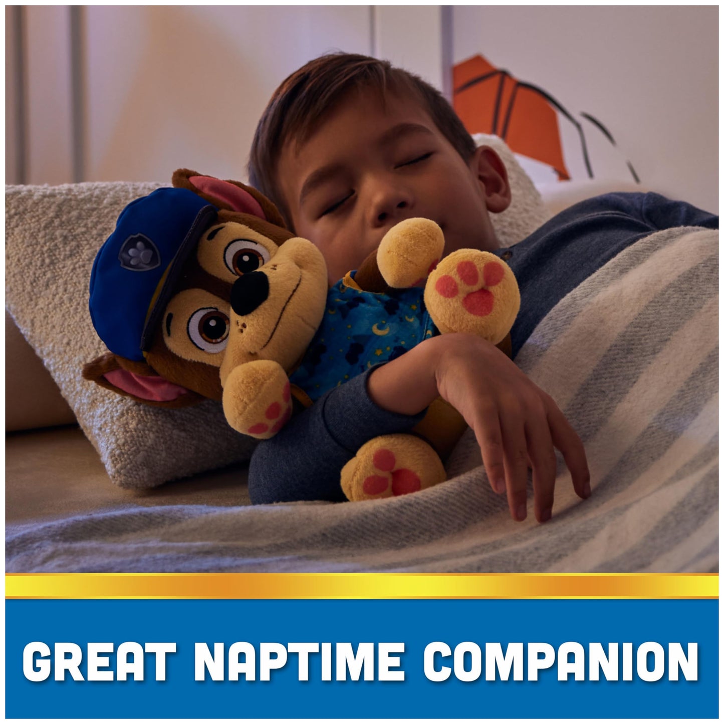 Paw Patrol Bedtime Plush Chase – 10-Inch Reversible Outfit Plush Toy for Kids 3+