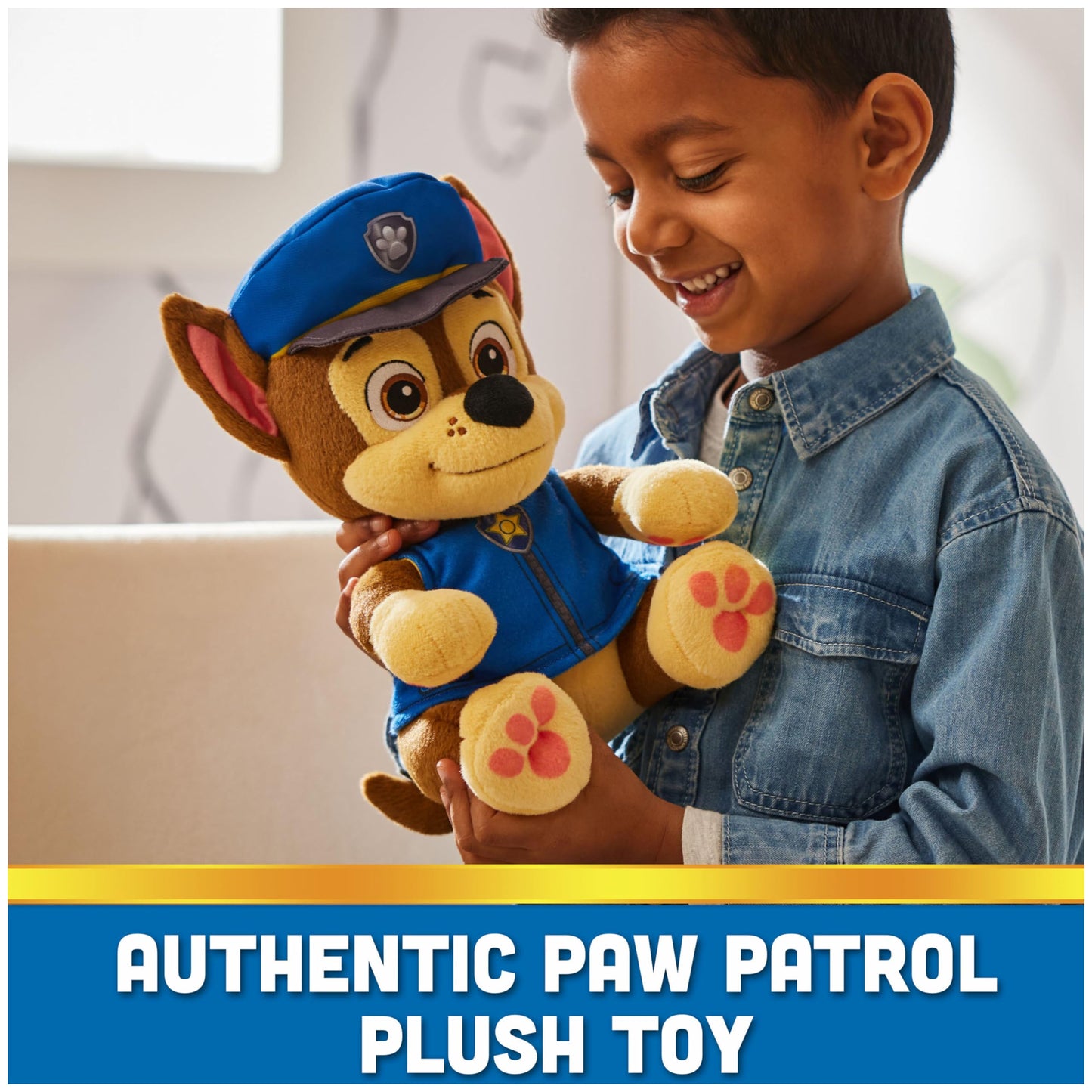Paw Patrol Bedtime Plush Chase – 10-Inch Reversible Outfit Plush Toy for Kids 3+