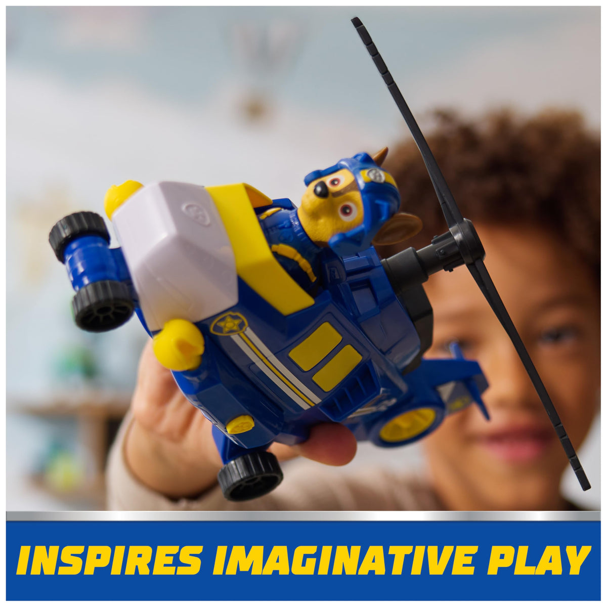 PAW Patrol Air Rescue Chase Action Figure & Helicopter Toy with Projectile Launcher