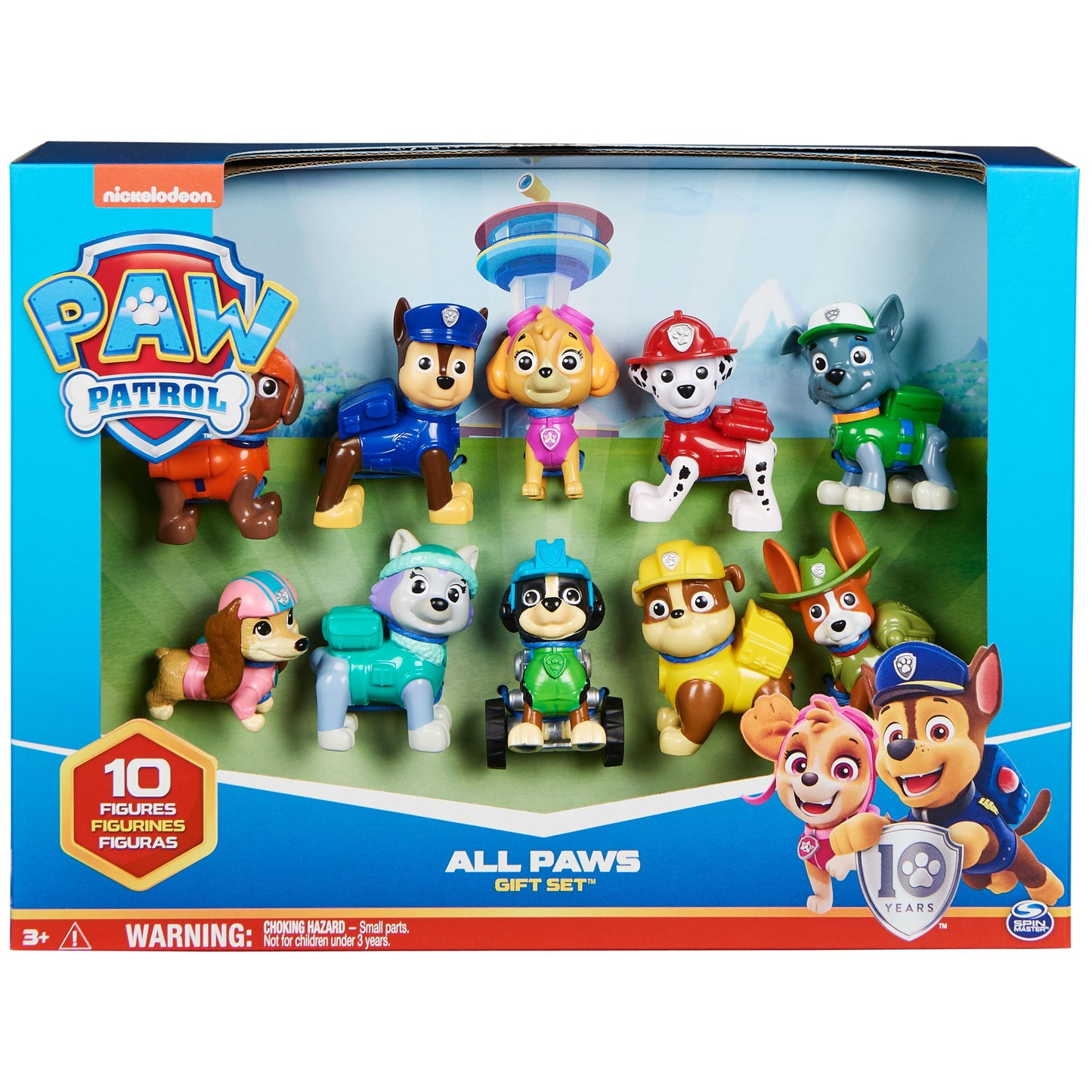 PAW Patrol 10th Anniversary: All Pups On Deck Gift Pack – 10 Collectible Figures for Kids 3+