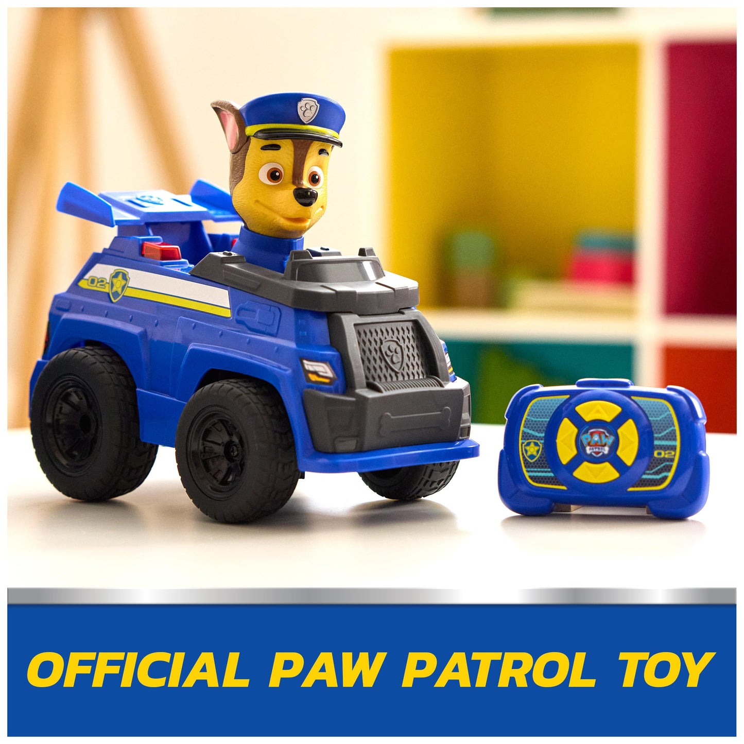 PAW Patrol Chase RC Action Cruiser | LED RC Car with Easy-Steer Controller
