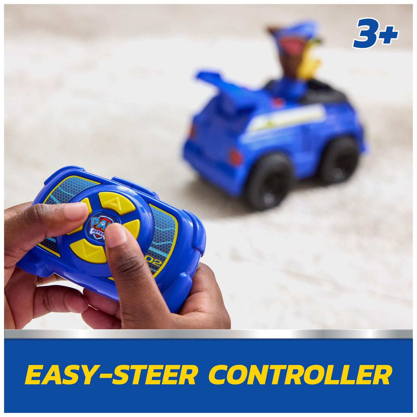 PAW Patrol Chase RC Action Cruiser | LED RC Car with Easy-Steer Controller